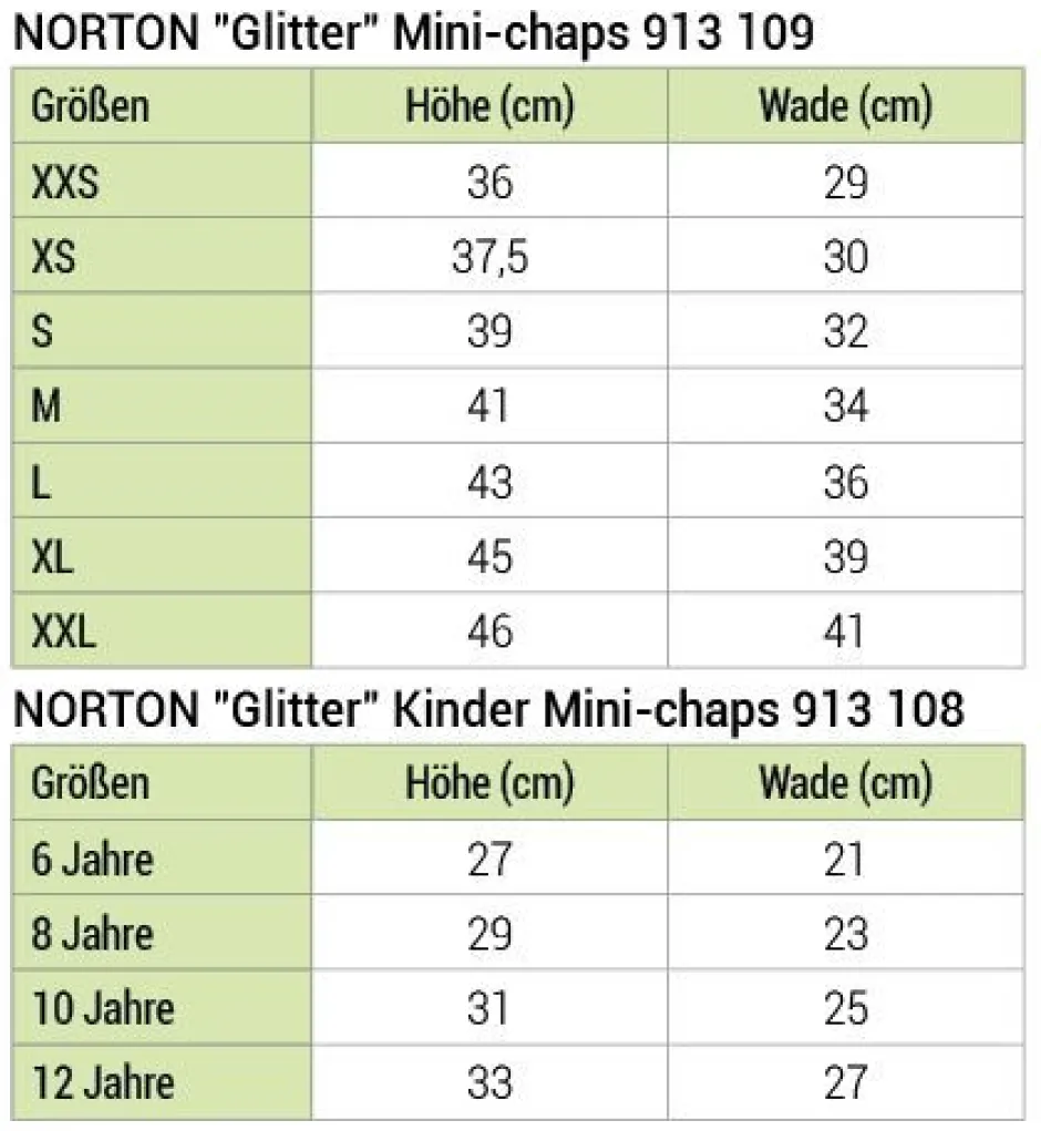 NORTON „Glitter Mini Chaps