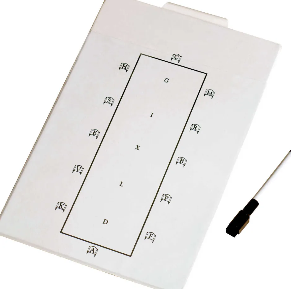 Plastiktafel mit Dressurviereck