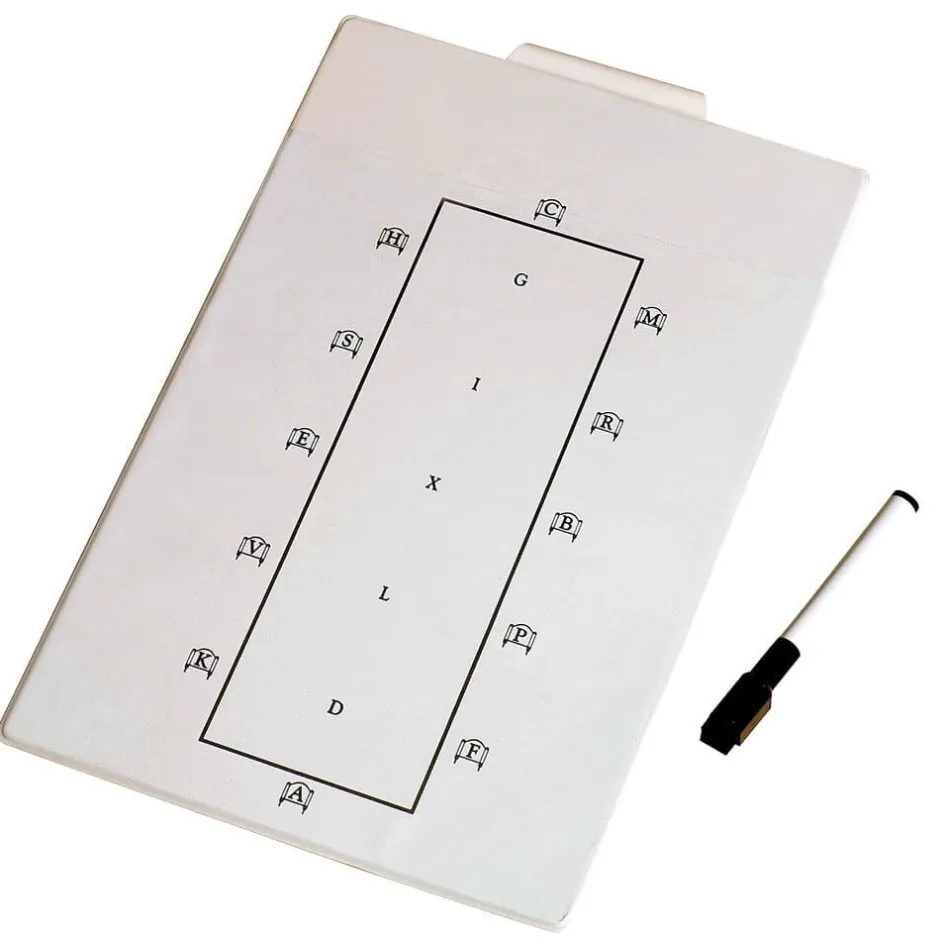 Plastiktafel mit Dressurviereck